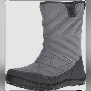 Columbia Minx III Winter Boots Women Youth Sz 6 Gray Waterproof Insulated Snow